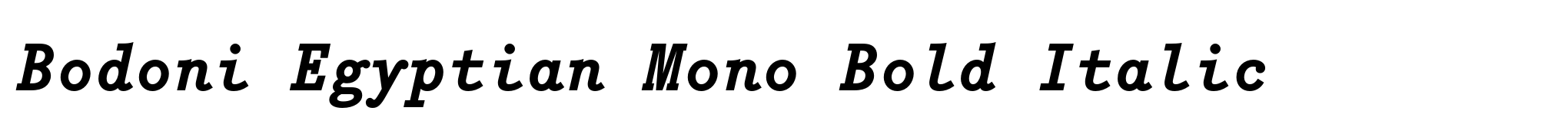 Bodoni Egyptian Mono Bold Italic image